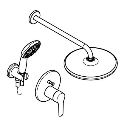 GROHE 25292000 - Εντοιχισμένο σύστημα ντους START VITALIO START 250, σε χρώμιο