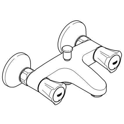 GROHE 25450001 - Μπαταρία μπανιέρας COSTA L DN 15, γυαλιστερό χρώμιο