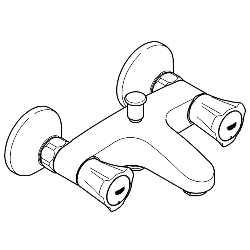 GROHE 25450001 - Μπαταρία μπανιέρας COSTA L DN 15, γυαλιστερό χρώμιο