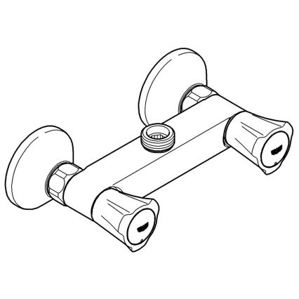 GROHE 26009001 - Μπαταρία ντους COSTA L DN 15 σε γυαλιστερό χρώμιο