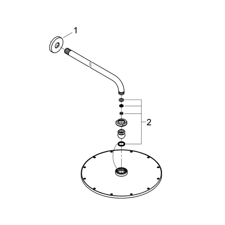 GROHE 26066AL0 - Κεφαλή ντους RAINSHOWER COSMOPOLITAN 310/380 mm, φινίρισμα σε απόχρωση γραφίτη