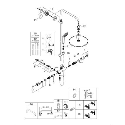 GROHE 26075DA0 - Σύστημα ντους EUPHORIA 310 μπρονζέ