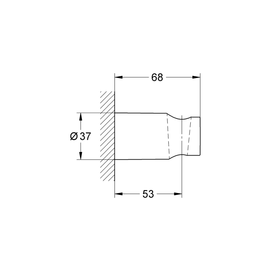 GROHE 26102000 - Βάση ντους VITALIO UNIVERSAL γυαλιστερό χρώμιο