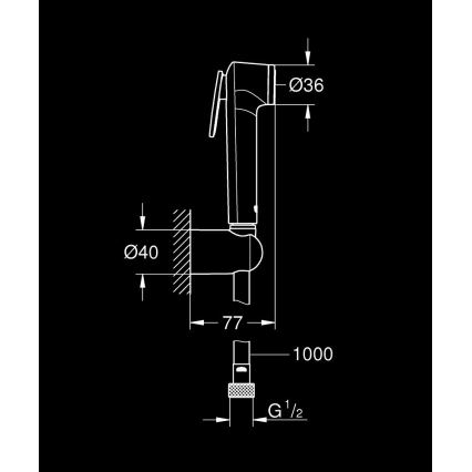 GROHE 26352000 - Χειρολαβή ντους TEMPESTA-F TRIGGER SPRAY 30 36 mm γυαλιστερό χρώμιο