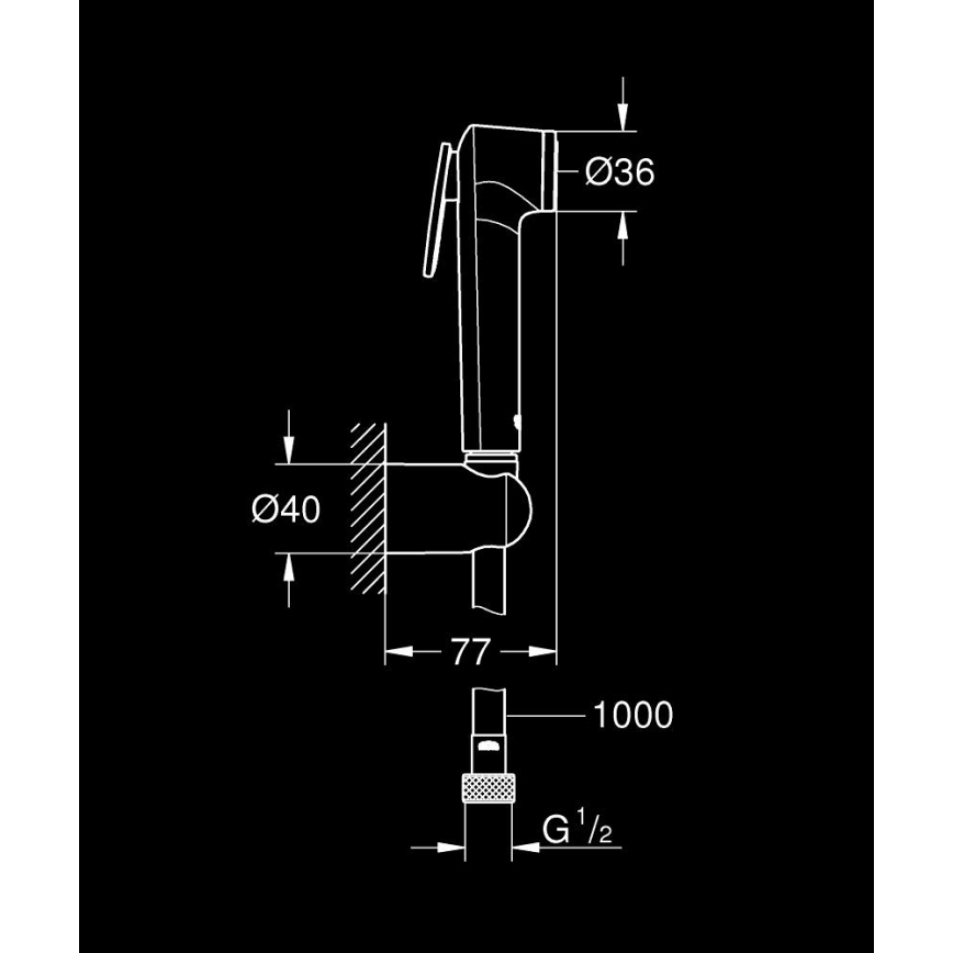 GROHE 26352000 - Χειρολαβή ντους TEMPESTA-F TRIGGER SPRAY 30 36 mm γυαλιστερό χρώμιο