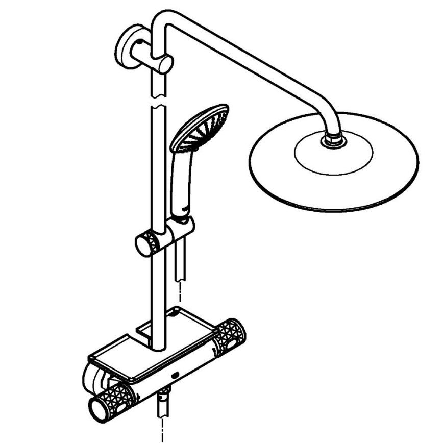 GROHE 26403002 - Σύστημα ντους VITALIO JOY 260, 450 mm, γυαλιστερό χρώμιο