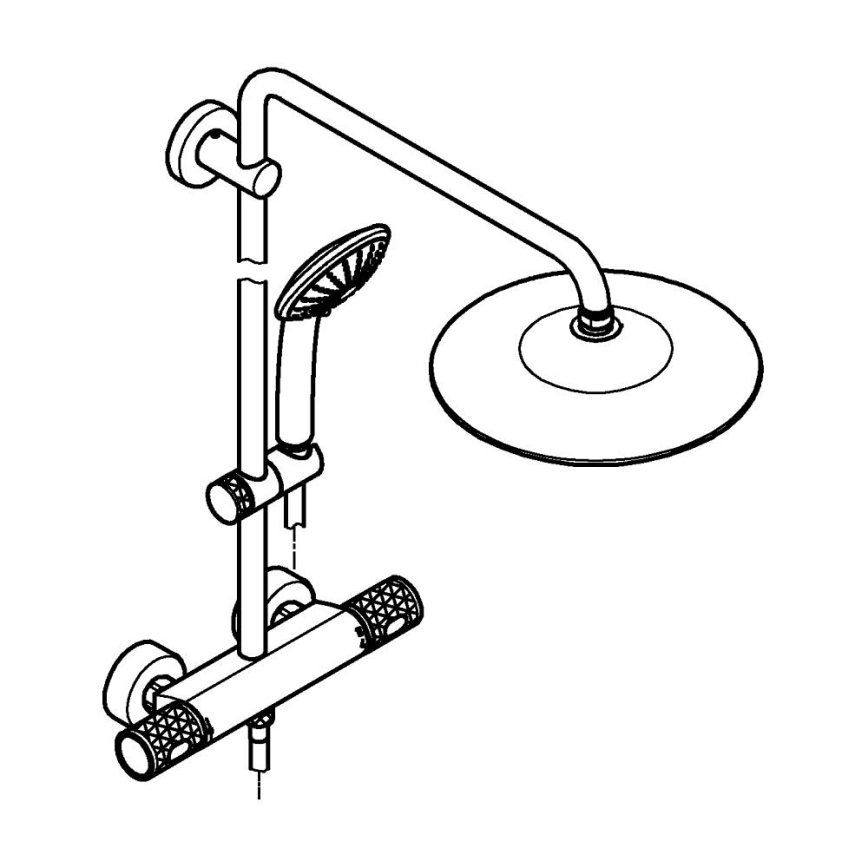 GROHE 26403KF2 - Σύστημα ντους VITALIO JOY 260 μαύρο