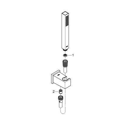 GROHE 26405000 - Σετ με βάση τοίχου EUPHORIA CUBE STICK 1250 mm γυαλιστερό χρώμιο