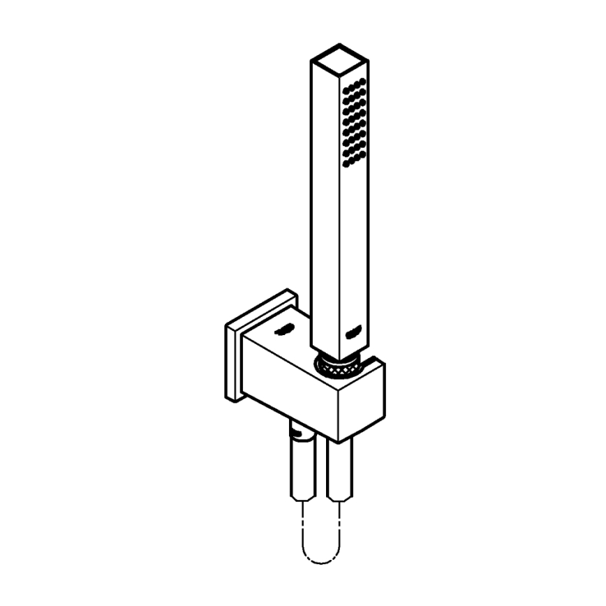 GROHE 26405000 - Σετ με βάση τοίχου EUPHORIA CUBE STICK 1250 mm γυαλιστερό χρώμιο