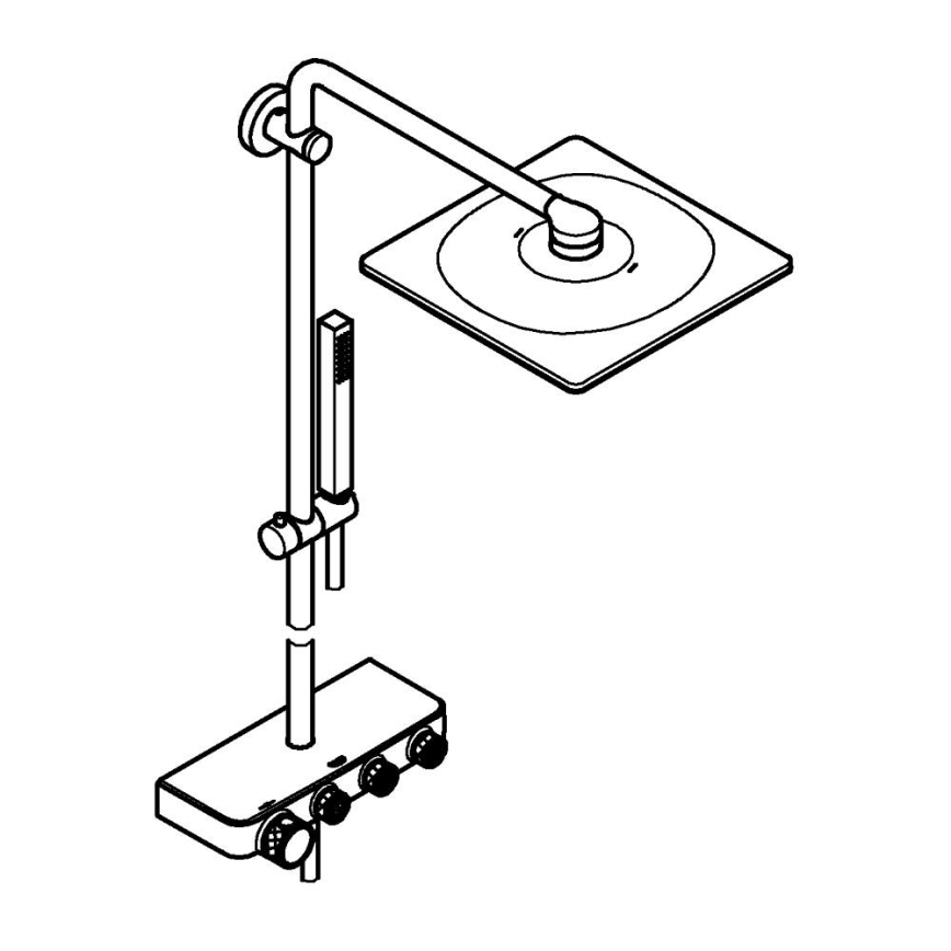 GROHE 26508000 - Σετ ντους EUPHORIA SMARTCONTROL 310 CUBE γυαλιστερό χρώμιο