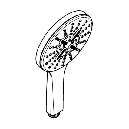 GROHE 26544000 - Τηλέφωνο ντους RAINSHOWER SMARTACTIVE 130 mm, γυαλιστερό χρώμιο