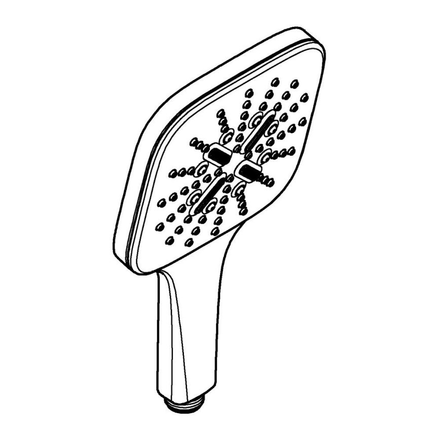 GROHE 26550000 - Τηλεφωνική ντουζιέρα RAINSHOWER SMARTACTIVE 130 CUBE γυαλιστερό χρώμιο