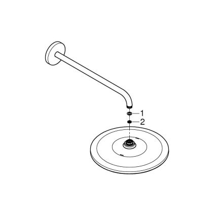 GROHE 26558000 - Σετ με κεφαλή ντους RAINSHOWER MONO 310 422 mm, γυαλιστερό χρώμιο