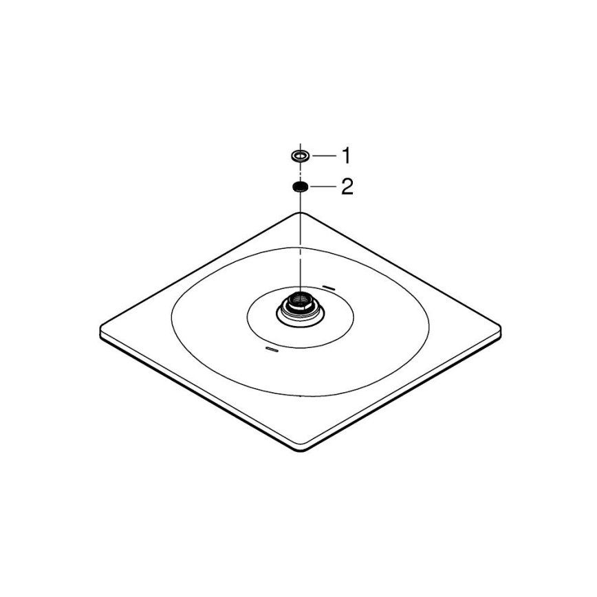 GROHE 26568000 - Κεφαλή ντους RAINSHOWER MONO 310 CUBE 310 × 310 mm χρωμέ
