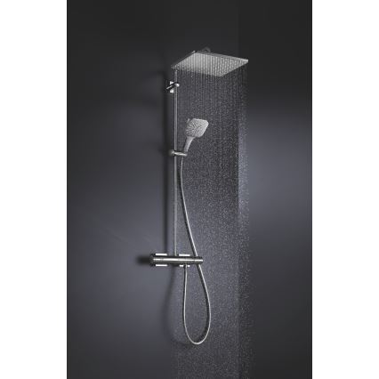 GROHE 26582000 - Τηλεφωνική κεφαλή ντους RAINSHOWER SMARTACTIVE 130 CUBE σε γυαλιστερό χρώμιο