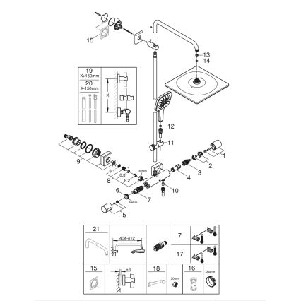 GROHE 26649000 - Σύστημα ντους RAINSHOWER SMARTACTIVE 310 × 310 mm χρωμέ