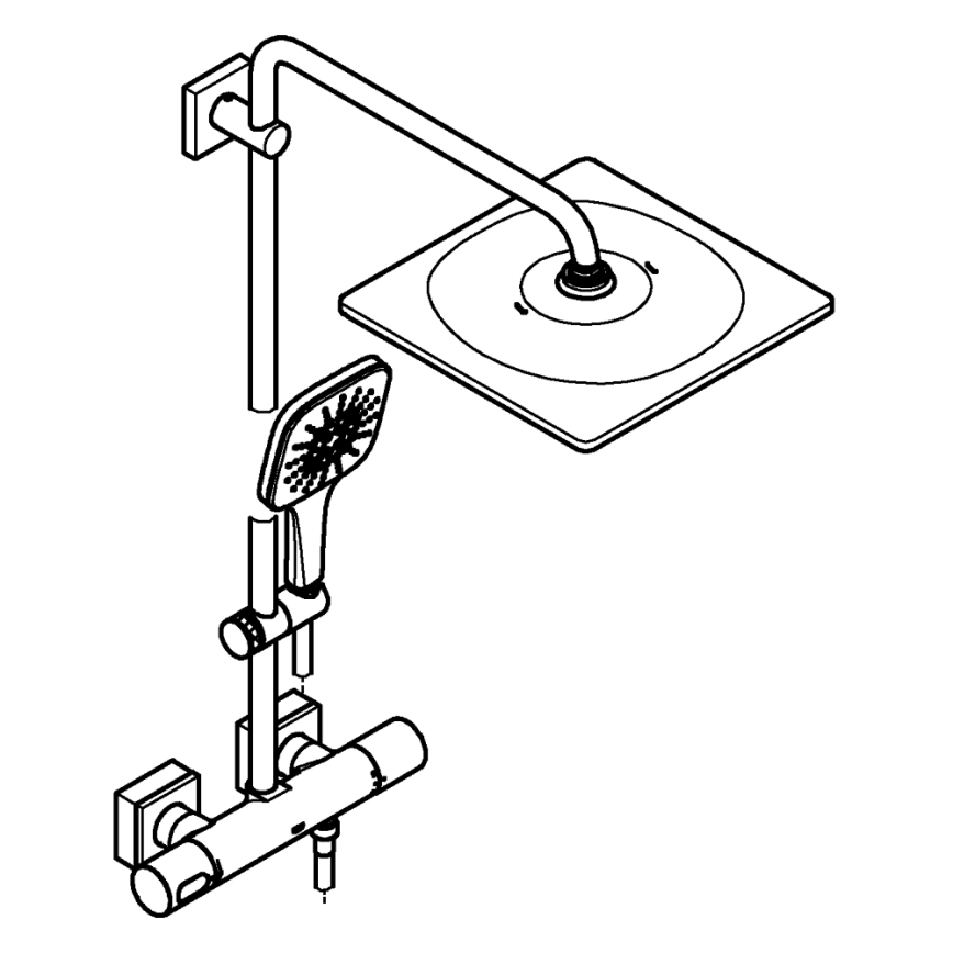 GROHE 26652000 - Σύστημα ντους RAINSHOWER SMARTACTIVE 310 450 mm σε γυαλιστερό χρώμιο