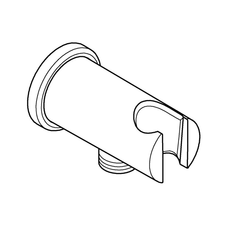 GROHE 26658000 - Επιτοίχια σύνδεση με ενσωματωμένη βάση ντους O 48 mm, χρώμιο