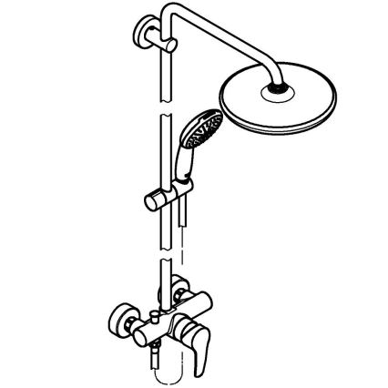 GROHE 26679001 - Σύστημα ντους VITALIO START 250 390 mm γυαλιστερό χρώμιο
