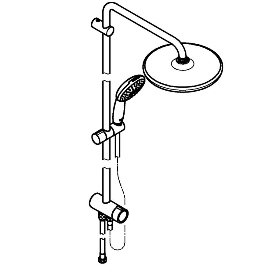GROHE 26680001 - Σετ ντους VITALIO START SYSTEM 250 390 mm μέταλλο, χρώμιο