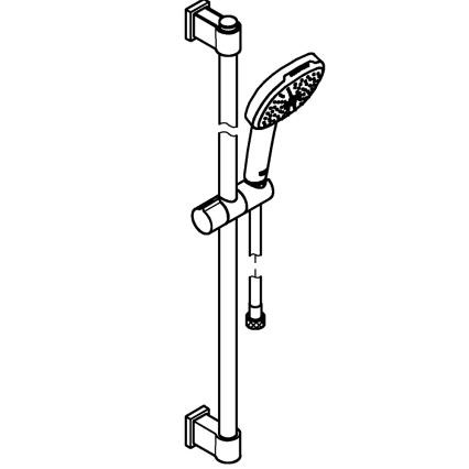 GROHE 269302431 - Σετ ντους VITALIO COMFORT 110, 900 mm, μαύρο