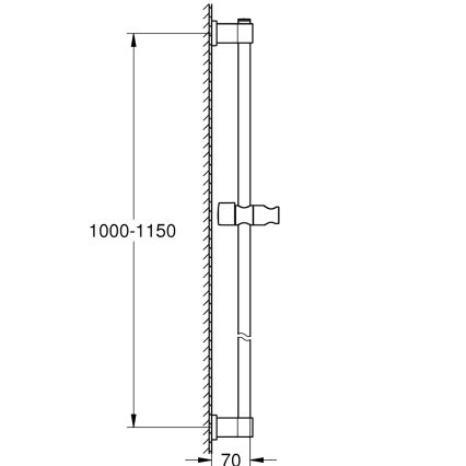 GROHE 26970001 - Ράβδος ντους VITALIO UNIVERSAL 1150 mm γυαλιστερό χρώμιο