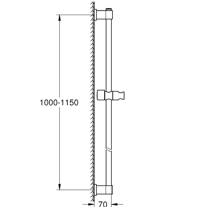 GROHE 26970001 - Ράβδος ντους VITALIO UNIVERSAL 1150 mm γυαλιστερό χρώμιο