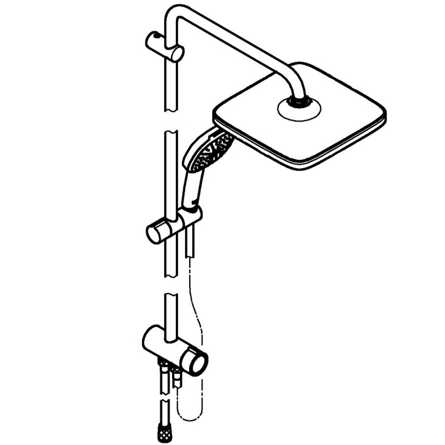 GROHE 26986001 - Σύστημα ντους VITALIO COMFORT 250, γυαλιστερό χρώμιο