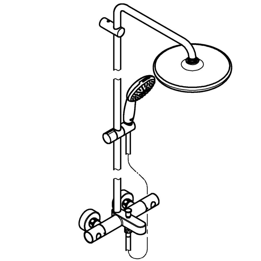 GROHE 269882431 - Σύστημα ντους VITALIO START SYSTEM 250 390 mm μαύρο