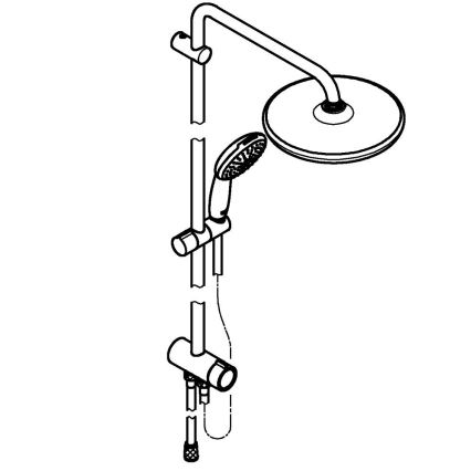 GROHE 26989001 - Σύστημα ντους VITALIO START SYSTEM 250 390 mm γυαλιστερό χρώμιο