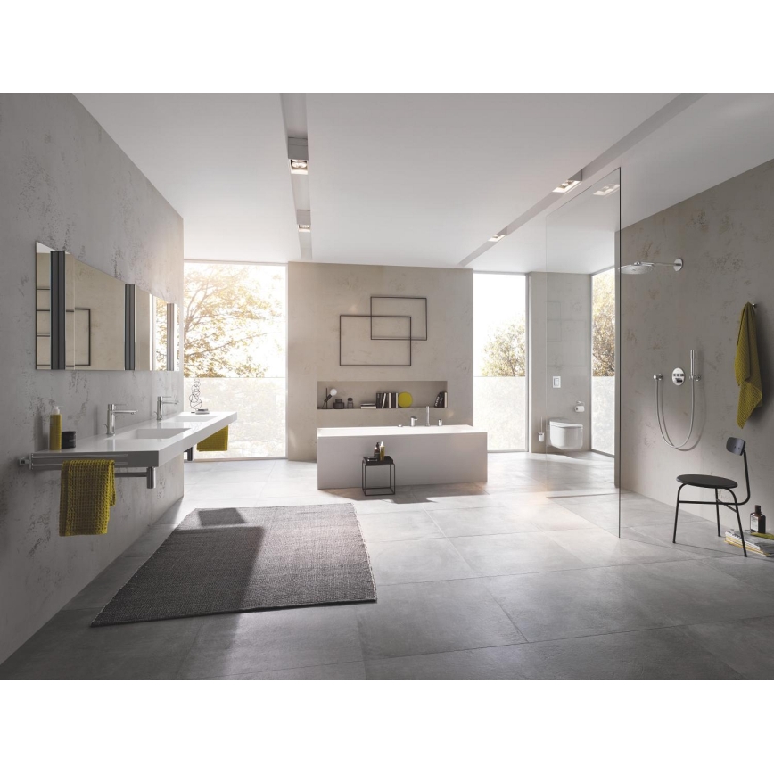 GROHE 27074000 - Επιτοίχια βάση ντους RAINSHOWER με στρογγυλή ροζέτα, γυαλιστερό χρώμιο