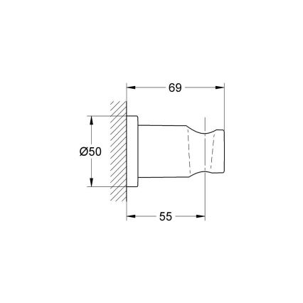 GROHE 27074DL0 - Επιτοίχια βάση ντους RAINSHOWER σε βουρτσισμένο χάλκινο φινίρισμα