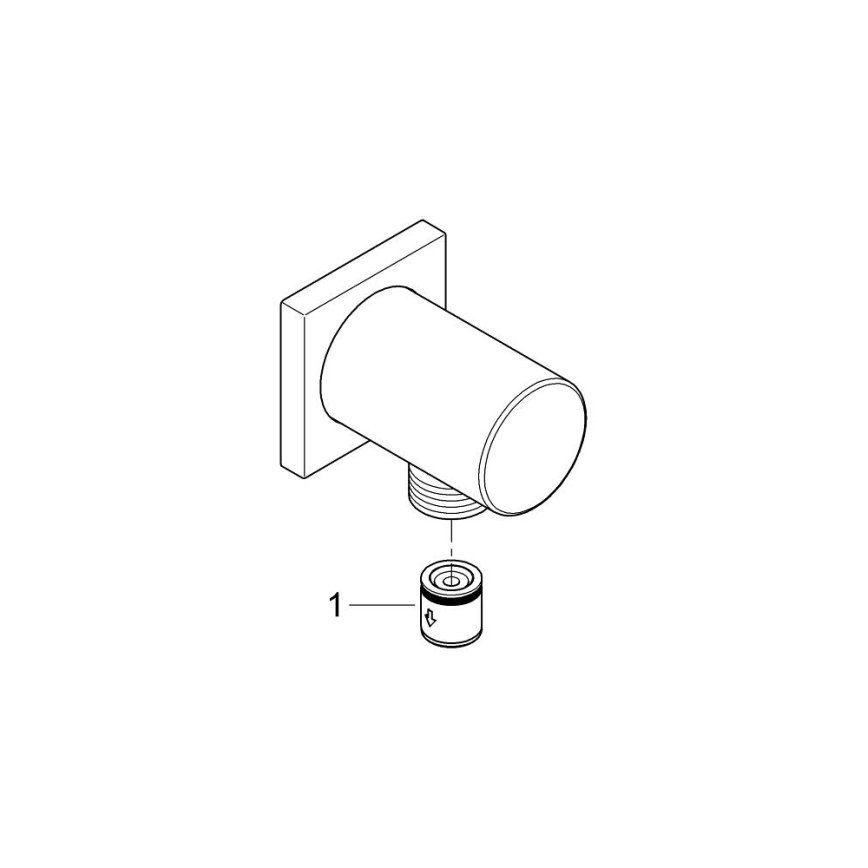 GROHE 27076000 - Επιτοίχιο γωνιακό εξάρτημα RAINSHOWER, γυαλιστερό χρώμιο