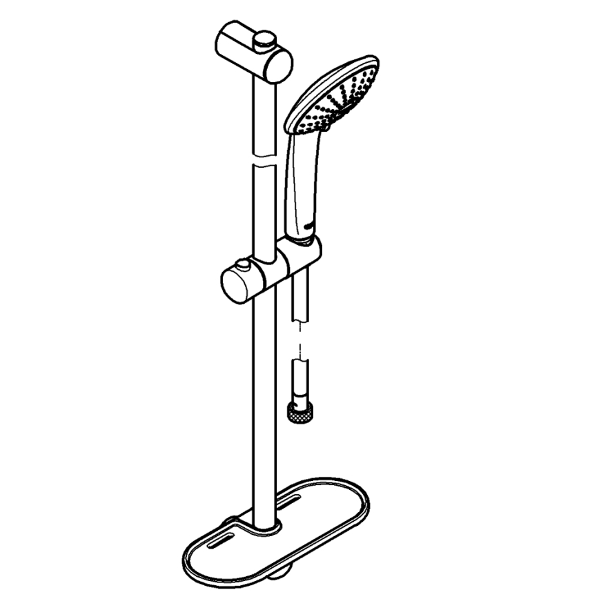 GROHE 27231001 - Σετ ντους EUPHORIA 600 mm γυαλιστερό χρώμιο