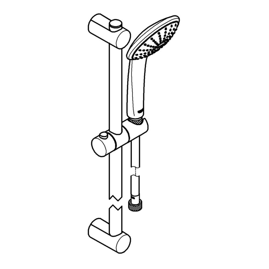 GROHE 27322000 - Σετ ντους VITALIO JOY 600 mm, γυαλιστερό χρώμιο