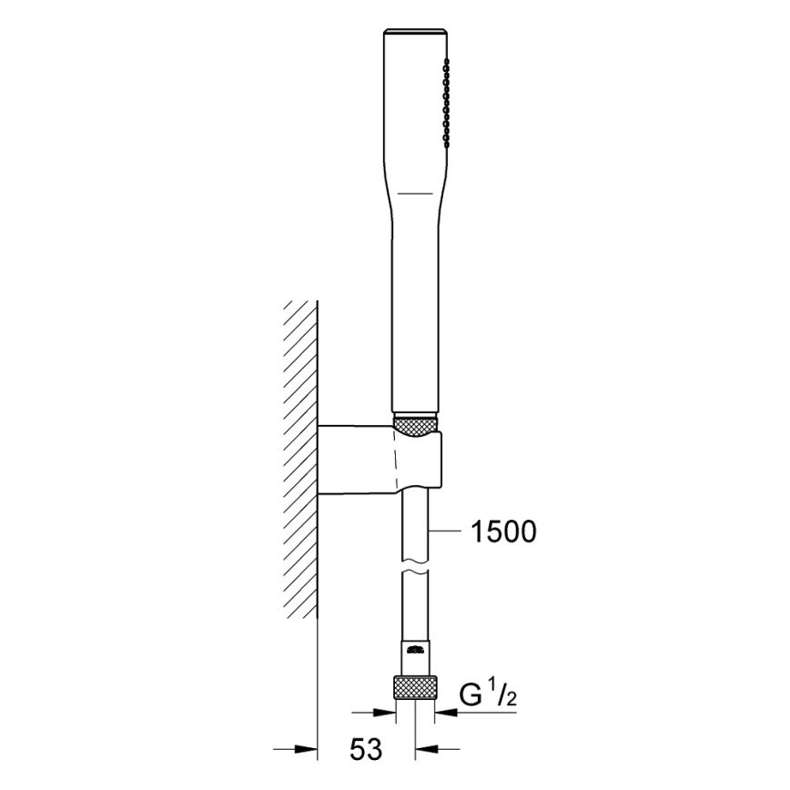 GROHE 27369000 - Σετ ντους EUPHORIA COSMOPOLITAN STICK 1500 mm, γυαλιστερό χρώμιο