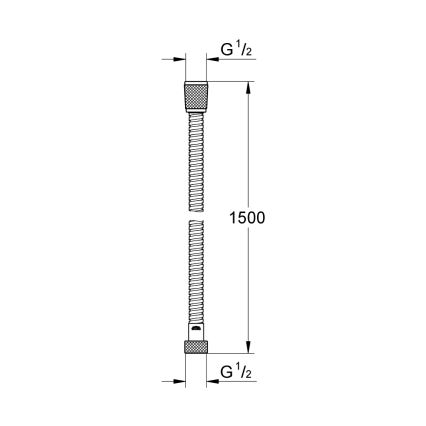 GROHE 27502KS1 - Εύκαμπτος σωλήνας ντους VITALIOFLEX METAL LONG-LIFE 1500 mm μαύρος