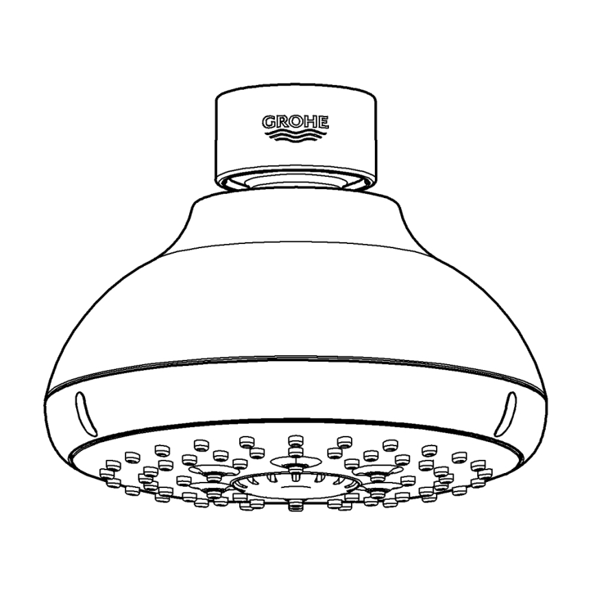 GROHE 27606001 - Κεφαλή ντους NEW TEMPESTA 100 100 mm γυαλιστερό χρώμιο