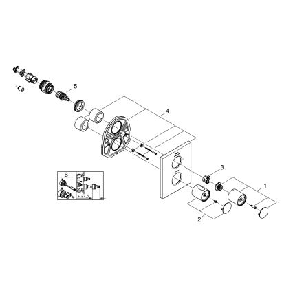 GROHE 27618000 - Κάλυμμα θερμοστατικού GROHTHERM F, γυαλιστερό χρώμιο