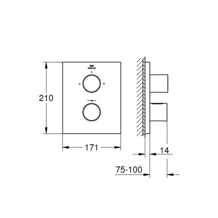 GROHE 27618000 - Κάλυμμα θερμοστατικού GROHTHERM F, γυαλιστερό χρώμιο
