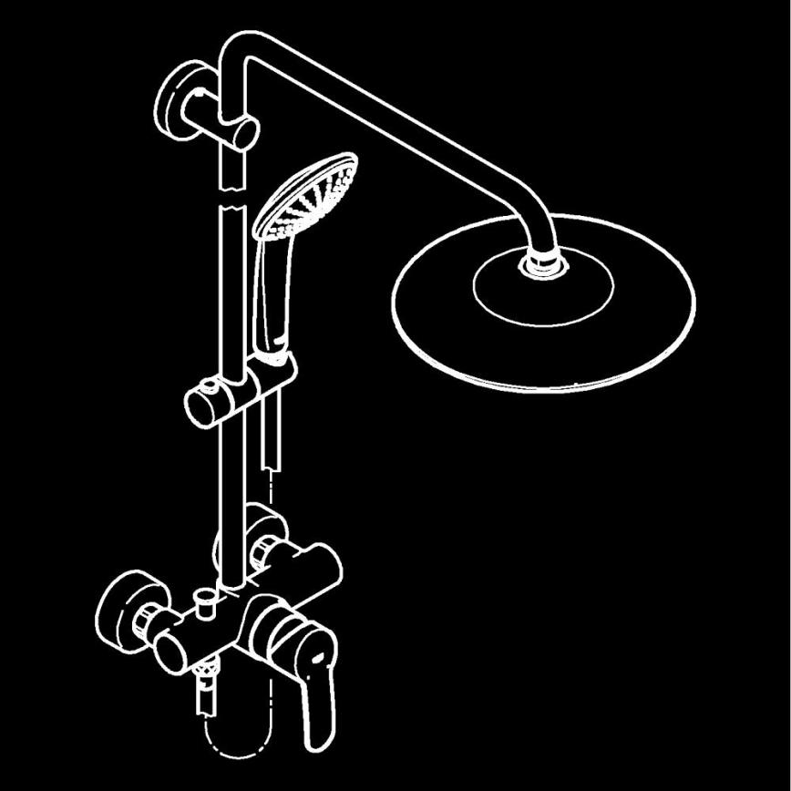 GROHE 27684001 - Σύστημα ντους VITALIO JOY 260 450 mm γυαλιστερό χρώμιο