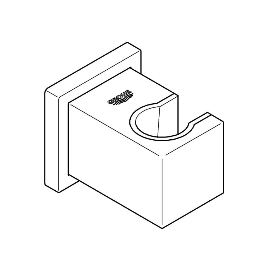 GROHE 27693000 - Επιτοίχια βάση ντους EUPHORIA CUBE σε γυαλιστερό χρώμιο