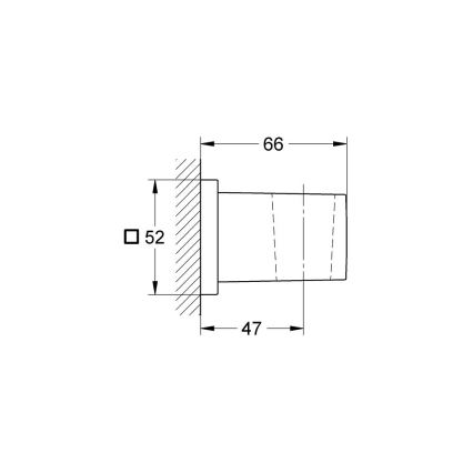 GROHE 27693000 - Επιτοίχια βάση ντους EUPHORIA CUBE σε γυαλιστερό χρώμιο