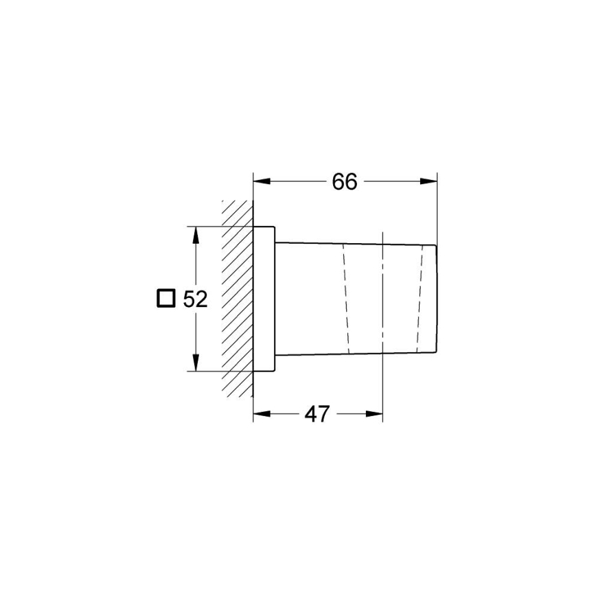 GROHE 27693000 - Επιτοίχια βάση ντους EUPHORIA CUBE σε γυαλιστερό χρώμιο