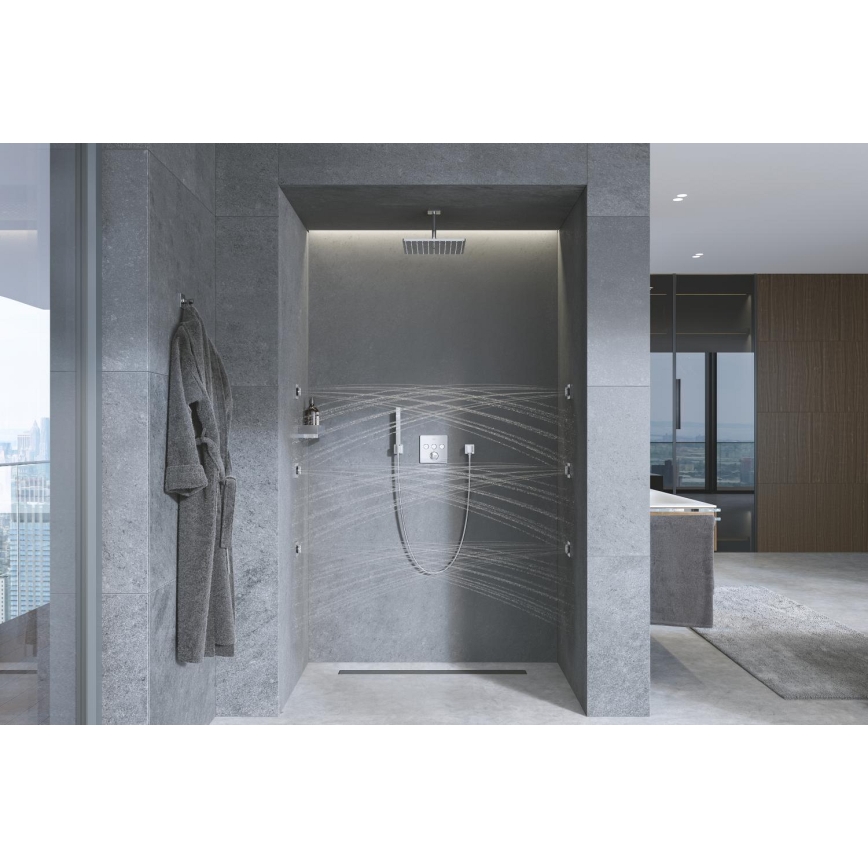 GROHE 27693000 - Επιτοίχια βάση ντους EUPHORIA CUBE σε γυαλιστερό χρώμιο