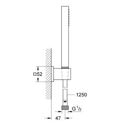 GROHE 27703000 - Σετ ντους VITALIO START 100 1 λειτουργία 1250 mm γυαλιστερό χρώμιο