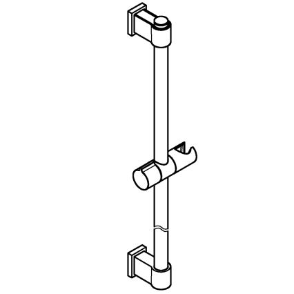 GROHE 277242431 - Ράβδος ντους VITALIO UNIVERSAL 600 mm μαύρη