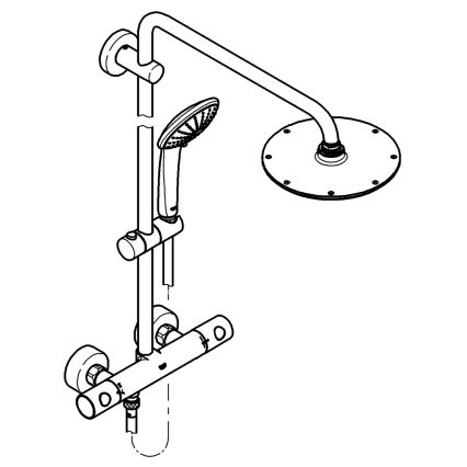 GROHE 27964000 - Σύστημα ντους EUPHORIA 210 mm γυαλισμένο χρώμιο