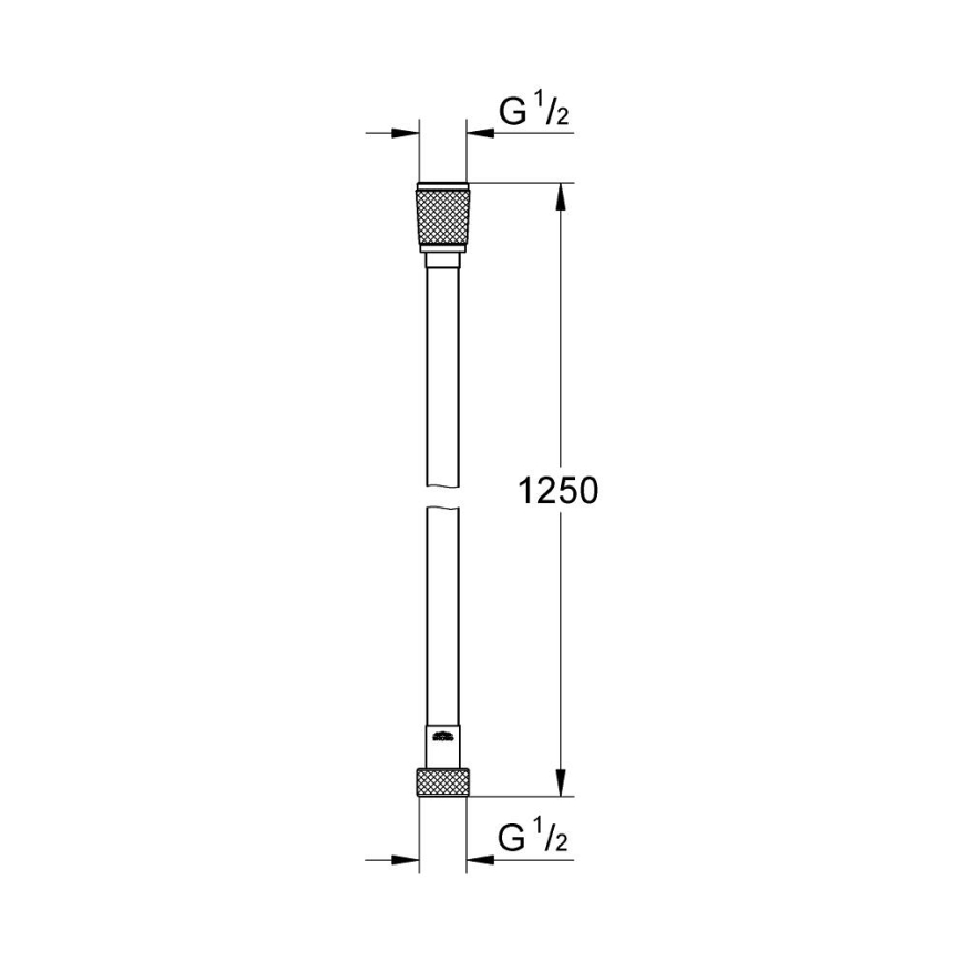 GROHE 28362GL1 - Σωλήνας ντους SILVERFLEX 1250 mm σε βουρτσισμένο χρυσό