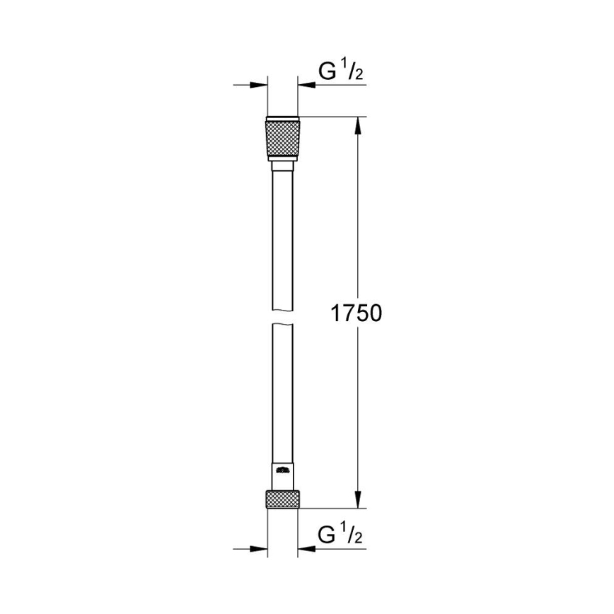 GROHE 28388GL0 - Ελαστικός σωλήνας ντους SILVERFLEX 1750 mm σατινέ χρυσός